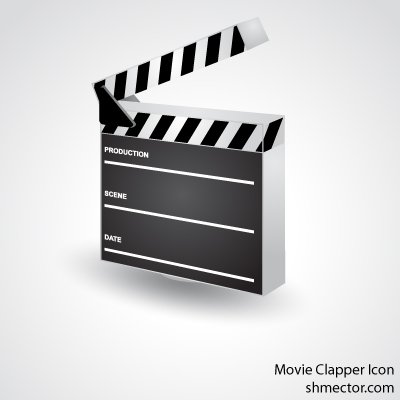 400x400 Free Vector Movie Clapper Icon Clipart And Vector Graphics