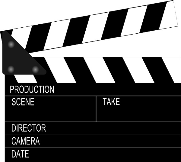 600x539 Movie Clapper Board Clip Art Free Vector In Open Office Drawing