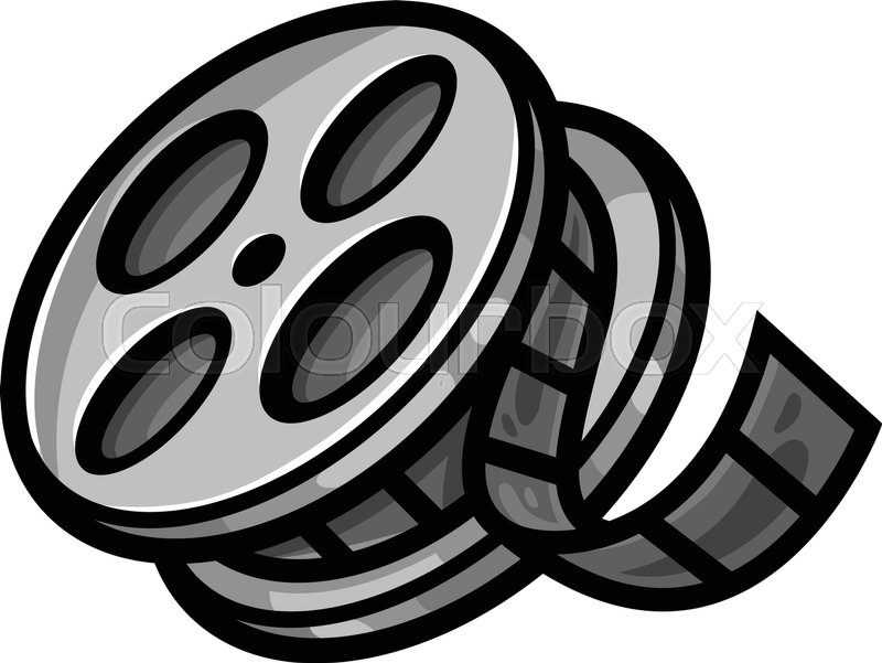 800x601 Movie Theater Cinema Film Reel Unspooling Stock Vector Colourbox