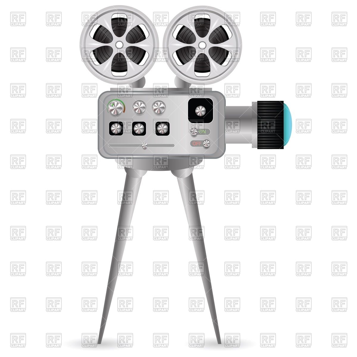 1200x1200 Movie Projector With Film Reel Vector Image Vector Artwork Of