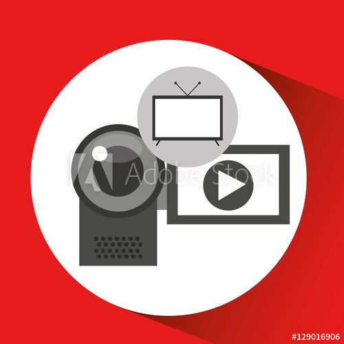 500x500 Screen Tv Movie Camcorder Film Vector Illustration Eps 10