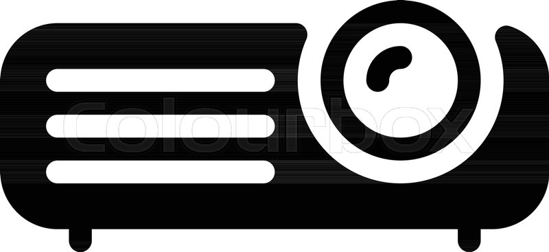 800x367 Movie Or Presentation Projector Stock Vector Colourbox