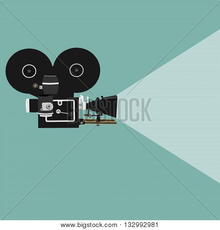 450x470 Vintage Clipart Movie Projector