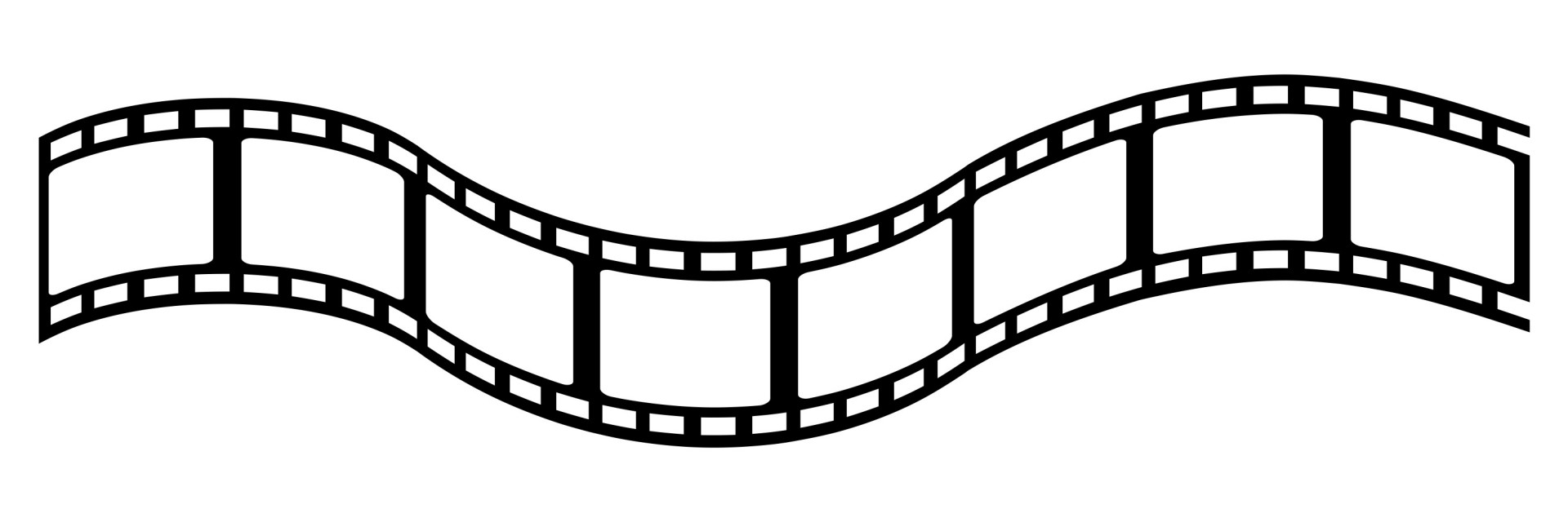 1920x640 Film Strip Movie Reel Vector Clipart