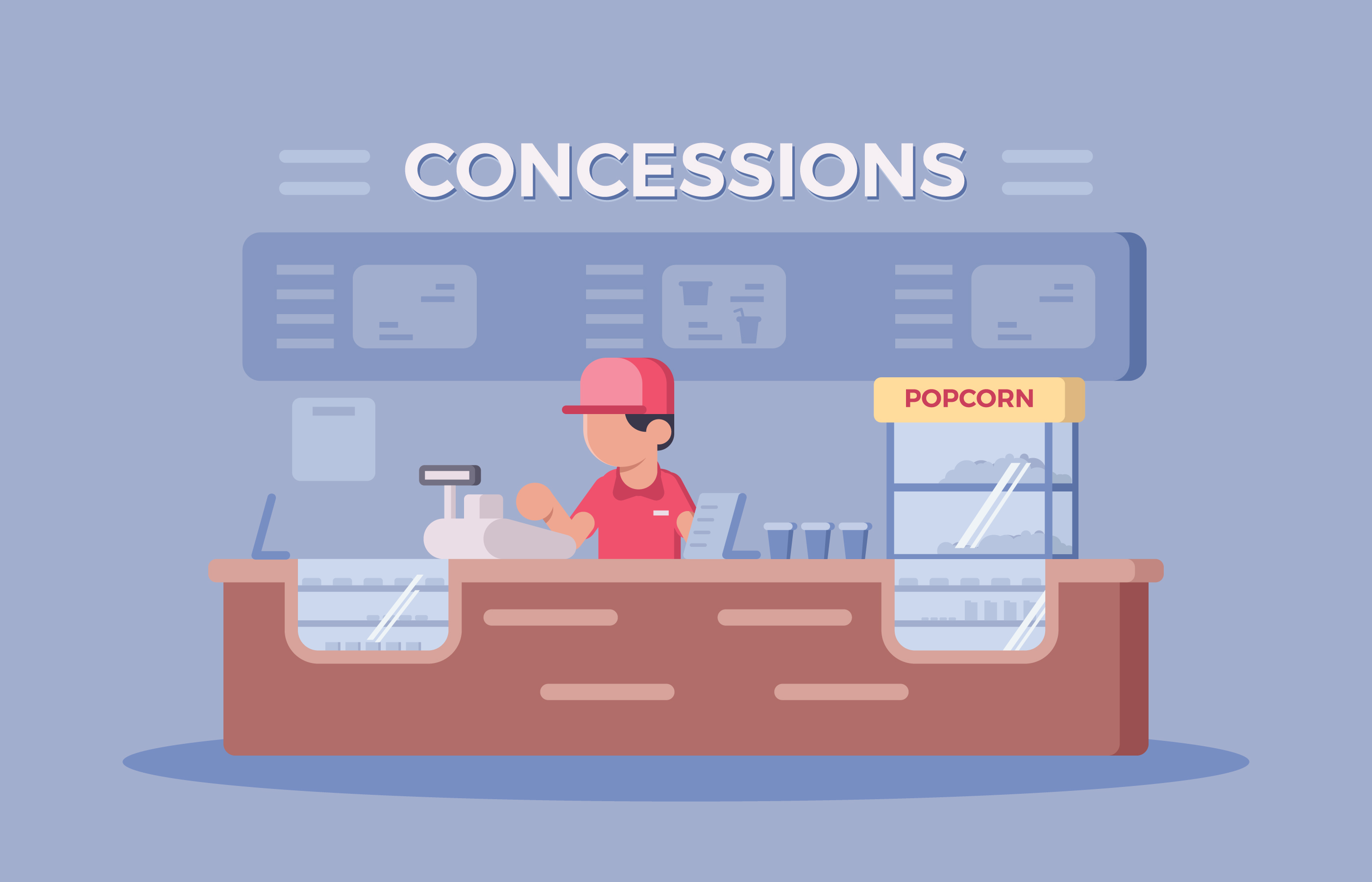 2800x1800 Movie Theater Free Vector Art