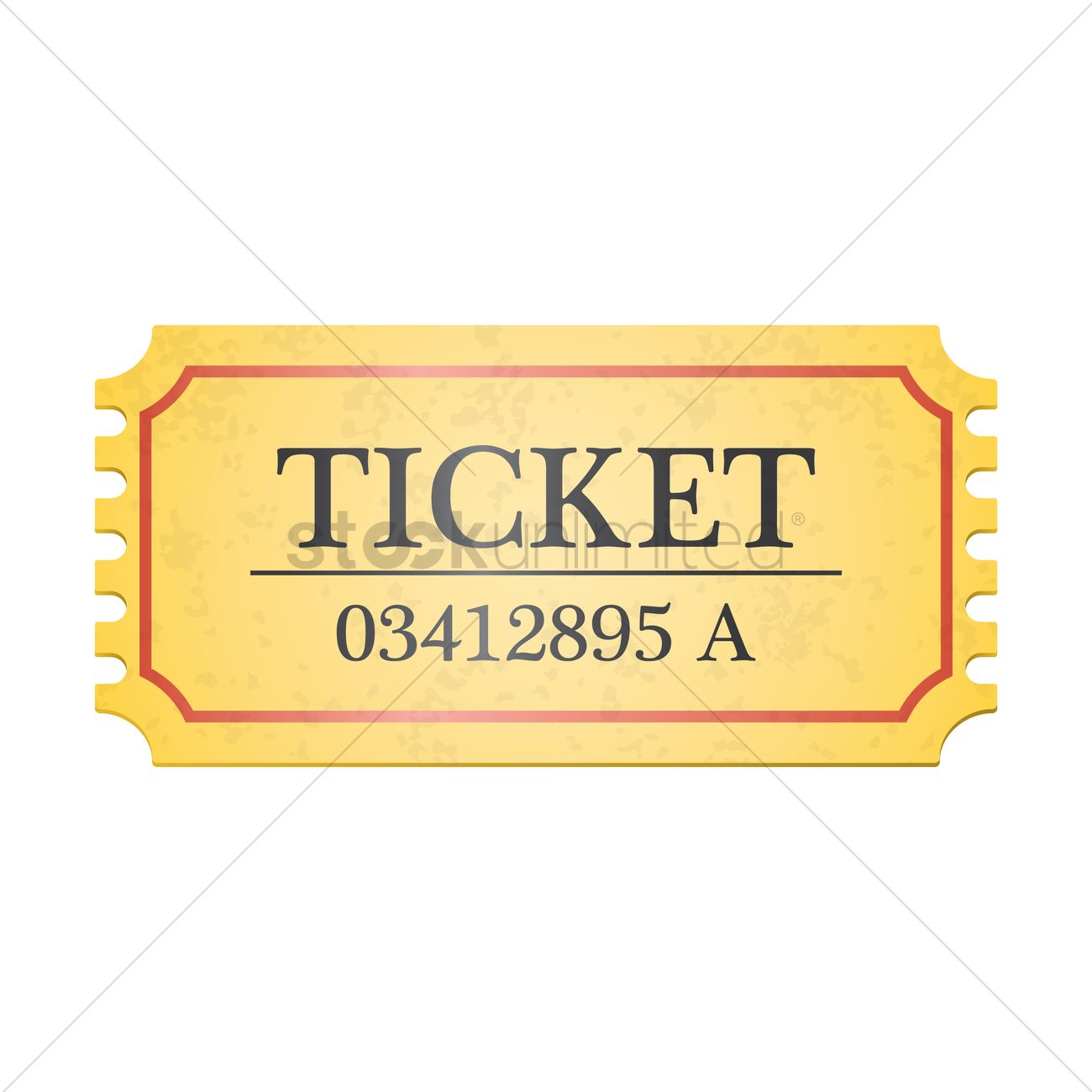 1300x1300 Movie Ticket Vector Image