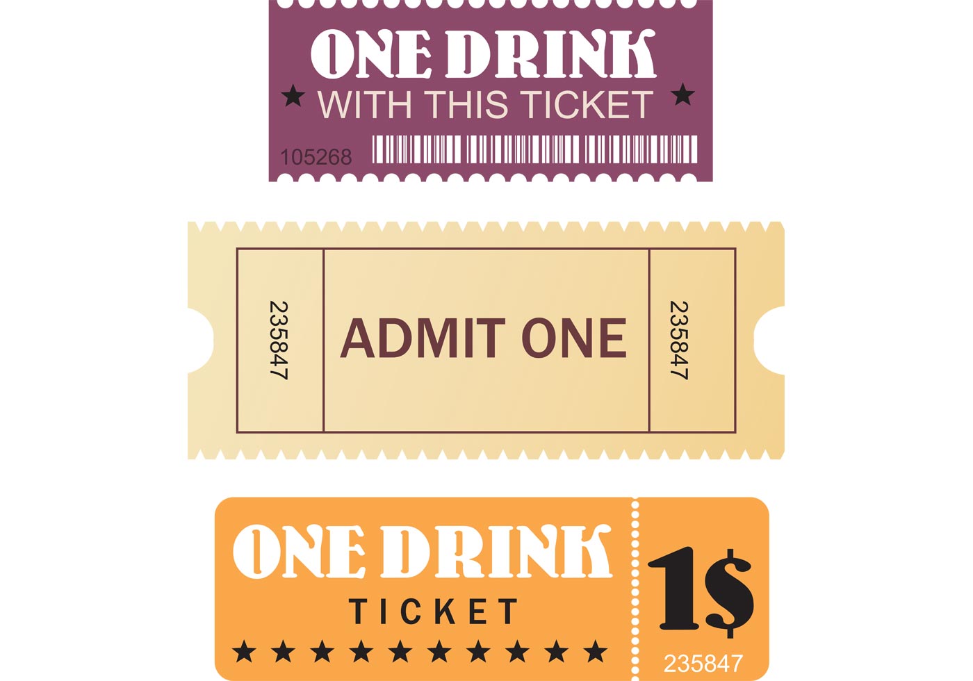 1400x980 Movie Ticket Free Vector Art