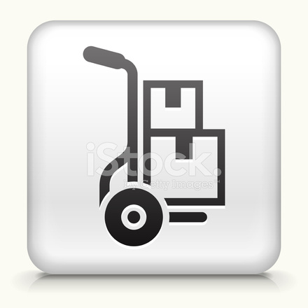 440x440 Square Button With Moving Boxes Royalty Free Vector Art Stock