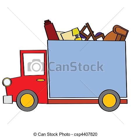450x470 Moving Truck Vector Clipart Csp4407820