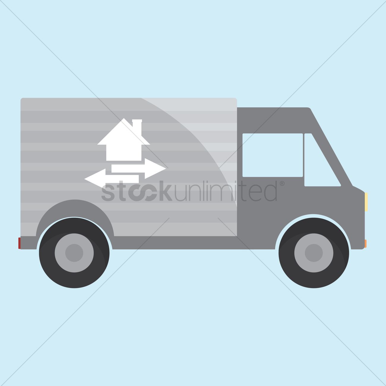 1300x1300 Moving Truck Vector Image
