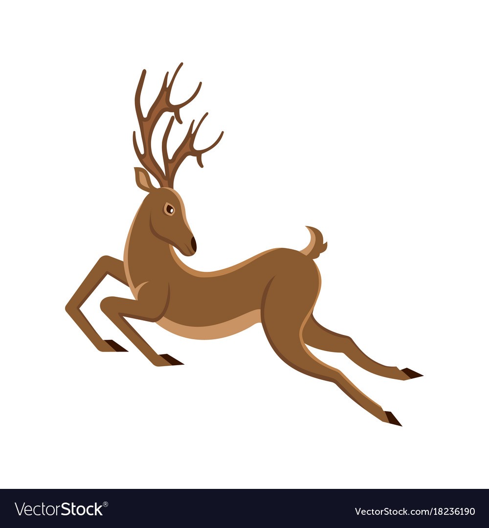 1000x1080 Cute Deer Cartoon Running Reindeer Moving Vector 18236190 Images 2