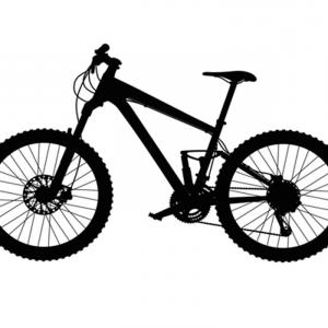 300x300 Stock Vector Jump Athlete Rider Mtb Downhill Black Silhouette