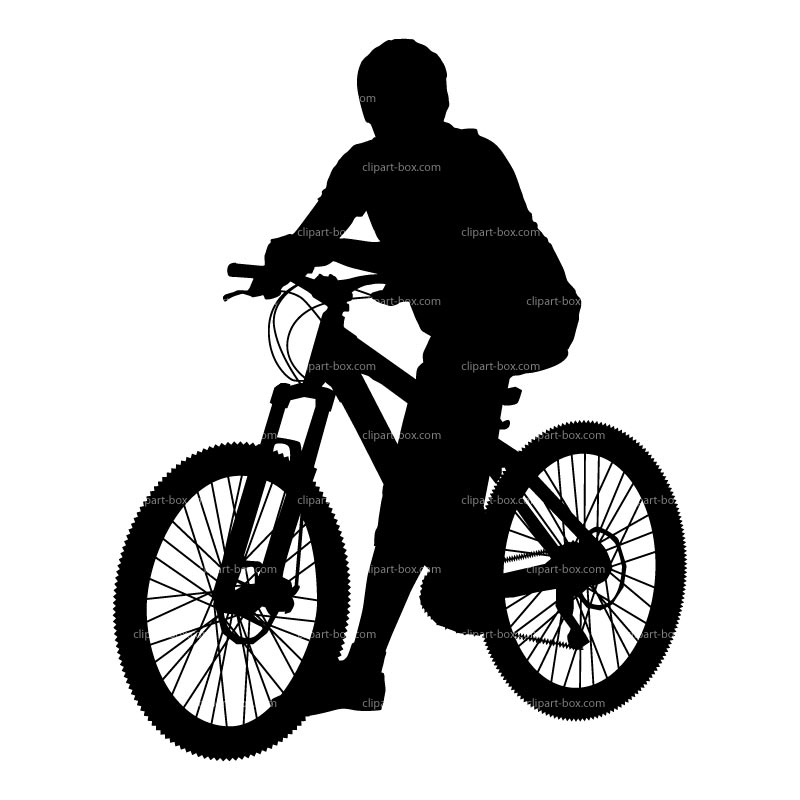 800x800 Mtb Mountain Bike Silhouette Vector Image. Background Stock