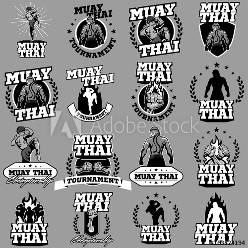 500x500 Muay Thai Vector Logo For Boxing Gym Or Other
