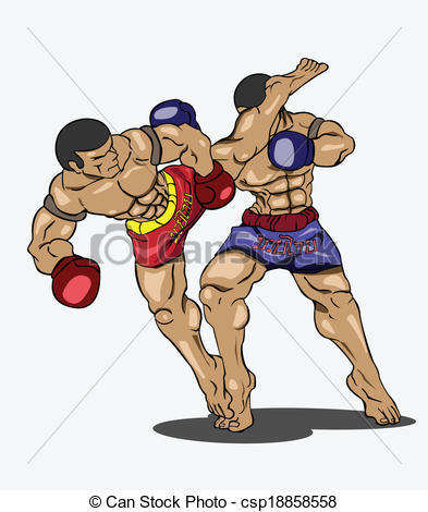 393x470 Muay Thai. Martial Art Clipart Vector
