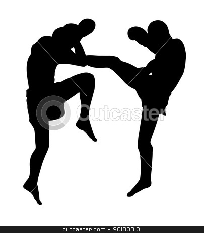 405x464 Muay Thai Stock Vector