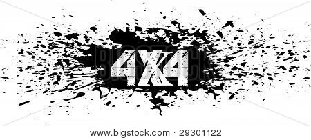 450x203 Mud Splatter Decal