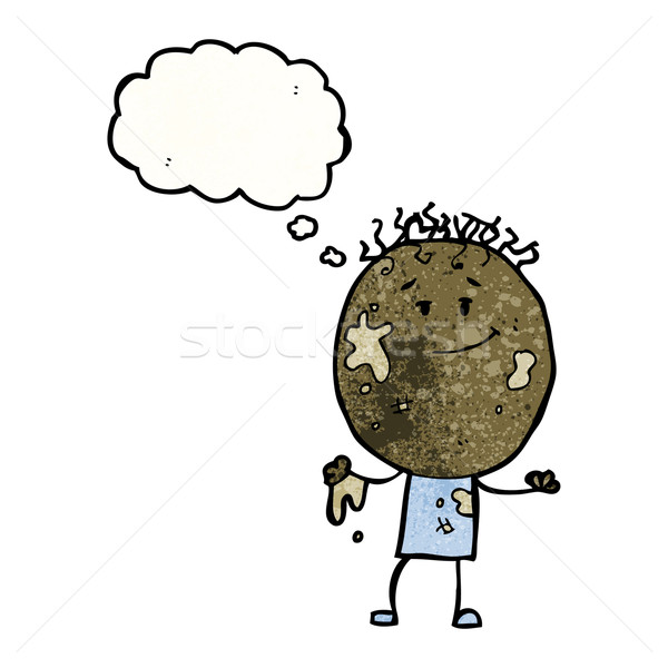 600x600 Cartoon Boy Covered In Mud Vector Illustration Lineartestpilot