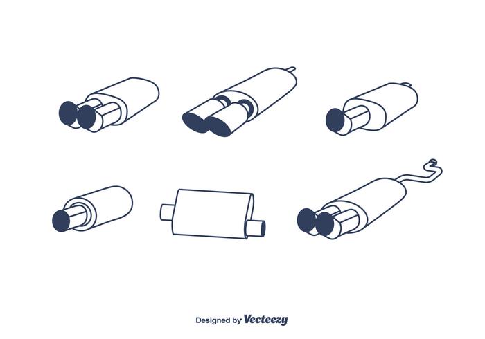 700x490 Muffler Vector Set