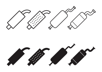352x247 Muffler Vector Set Free Vector Download 434175 Cannypic