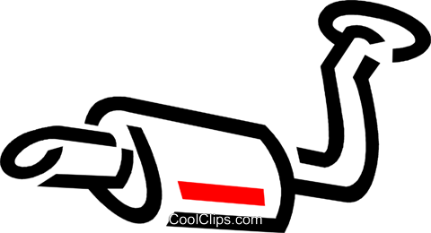 480x260 Muffler Royalty Free Vector Clip Art Illustration Vc026363