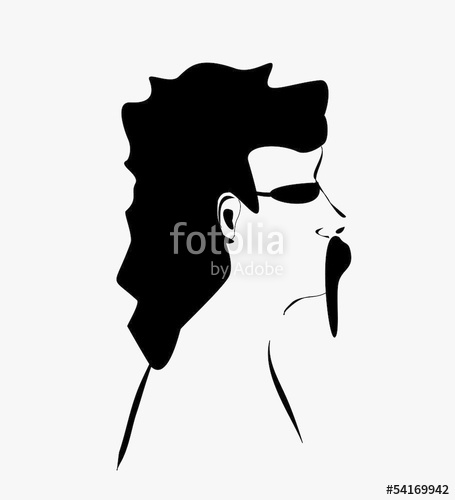 455x500 Man With Mullet And Mustache Stock Image And Royalty Free Vector