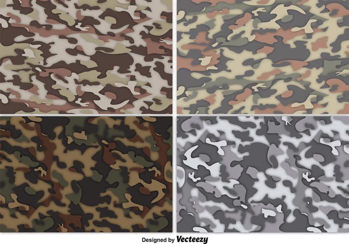700x490 Vector Multicam Camouflage Background Set