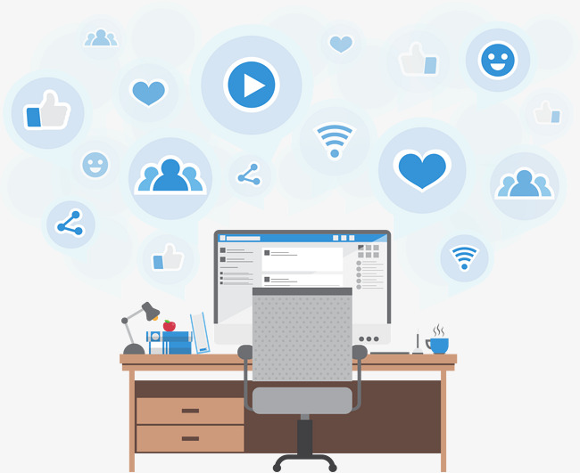 650x531 Multimedia Business Office, Vector Material, Mobile Office