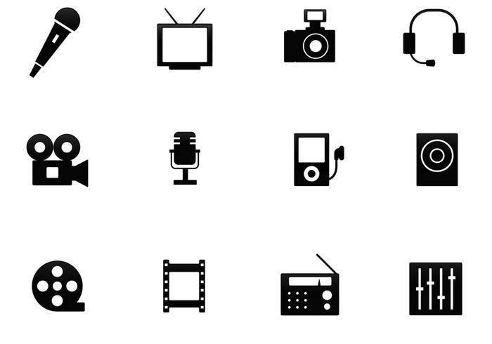 700x490 Multimedia Icon Vector Pack