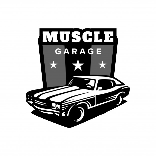 626x626 Muscle Car Garage Logo Vector Premium Download