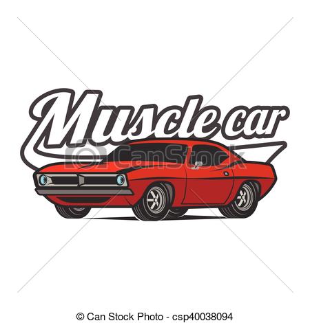 450x470 Muscle Car Cartoon Classic Vector Poster T Shirt Print. T Shirt