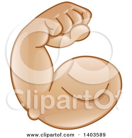 450x470 Clipart Of A Cartoon Emoji Arm Flexing Its Muscles