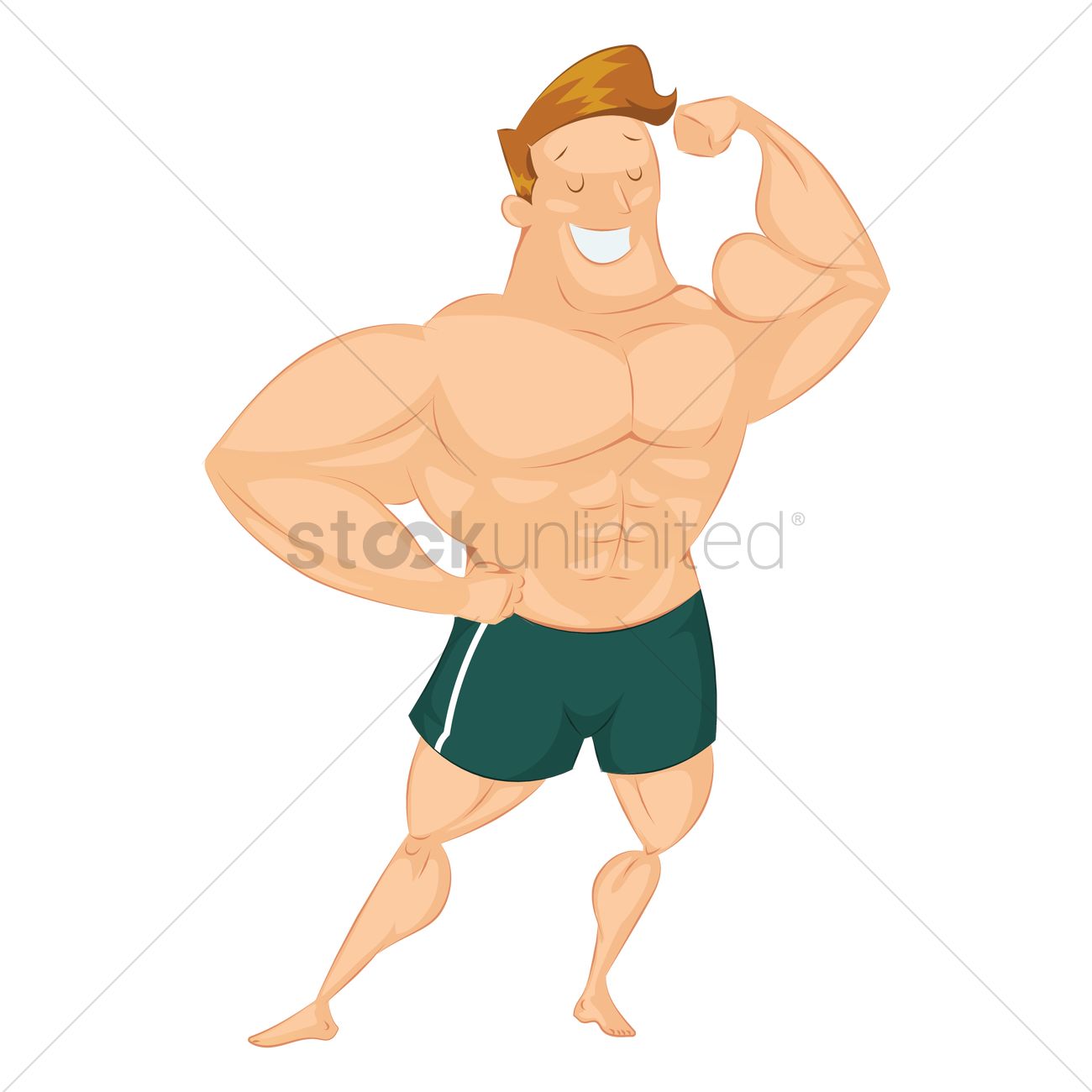 1300x1300 Muscular Man Vector Image