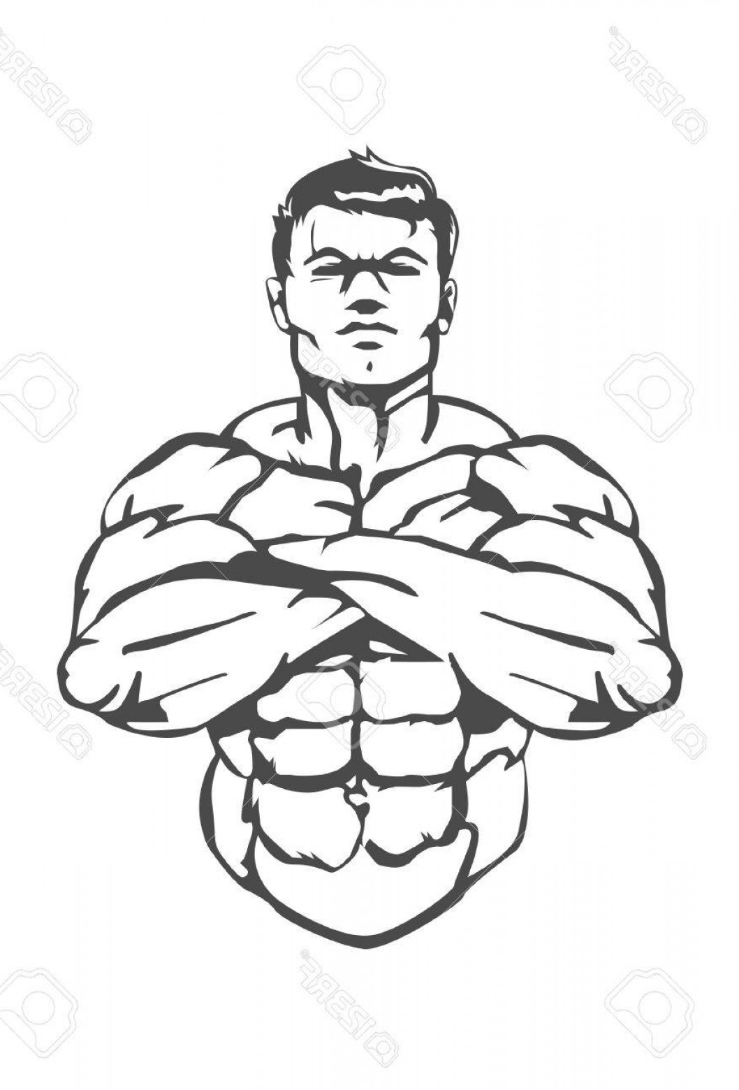 1058x1560 Photostock Vector Muscle Man This Is A Great Icon For A Boxing Gym