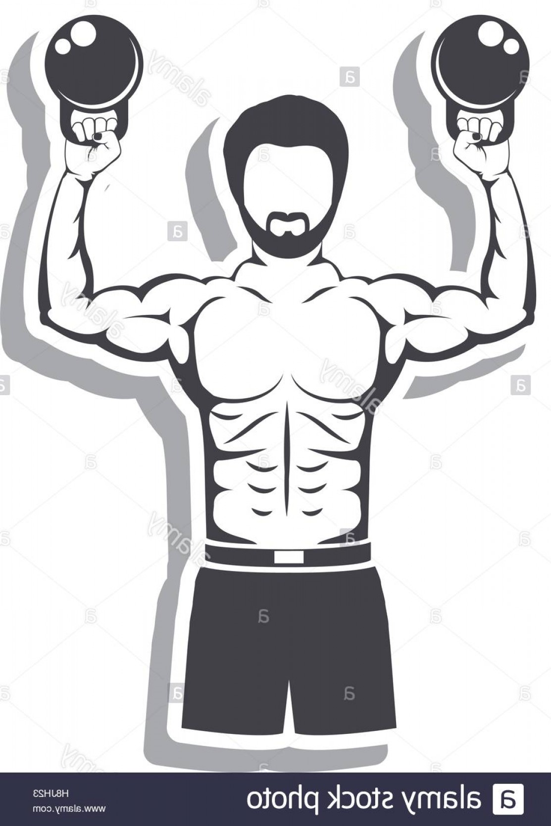 1113x1668 Stock Photo Muscle Man Lifting Weights For Crossfit With Shadow