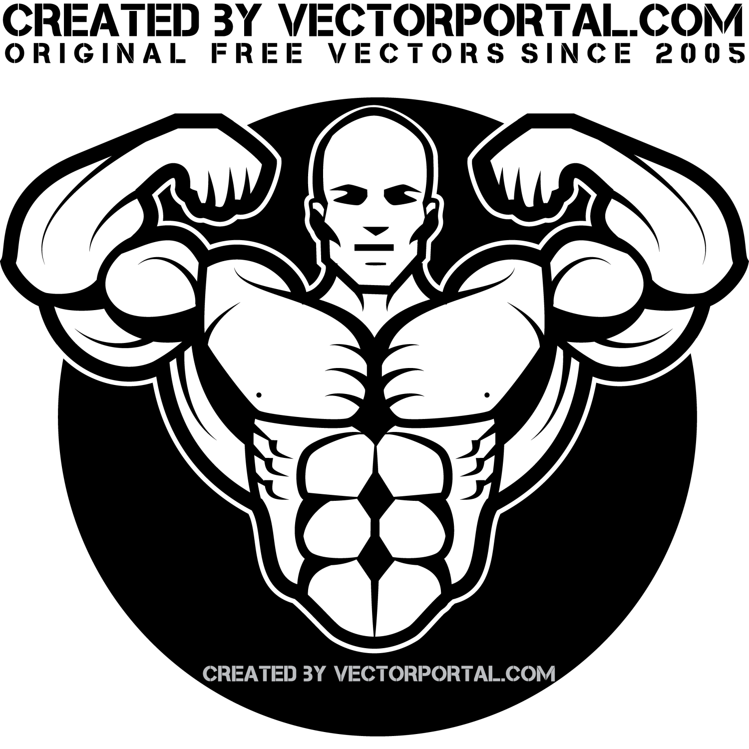 1500x1500 Vector For Free Use Bodybuilder Vector