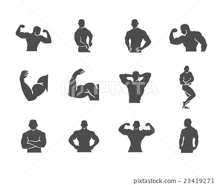450x379 Bodybuilder Bodybuilding Muscle Vector Icon