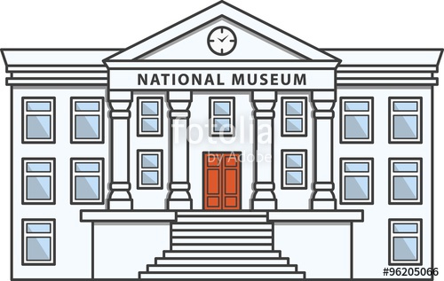 500x317 Museum Building Doodle Illustration Cartoon Stock Image And