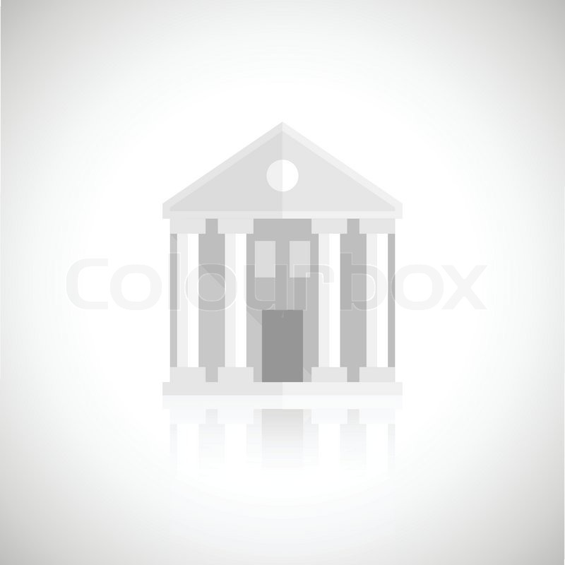 800x800 Museum Building Flat Icon Isolated On White Background Vector