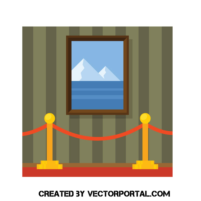660x660 Painting In A Museum Vector Graphic