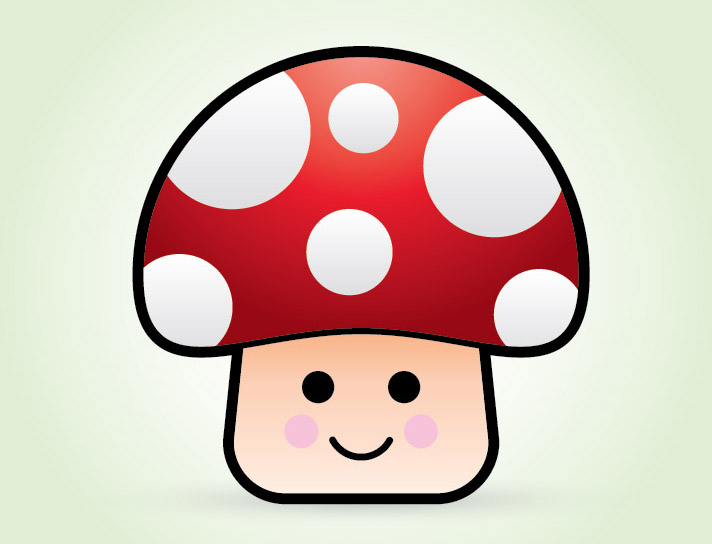 712x544 How To Create A Cute Vector Mushroom Character