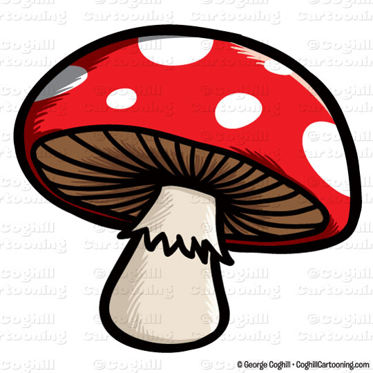 540x540 Cartoon Mushroom Clip Art Stock Illustration