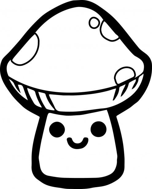 495x615 Chibi Mushroom Vector Free Stock Photo