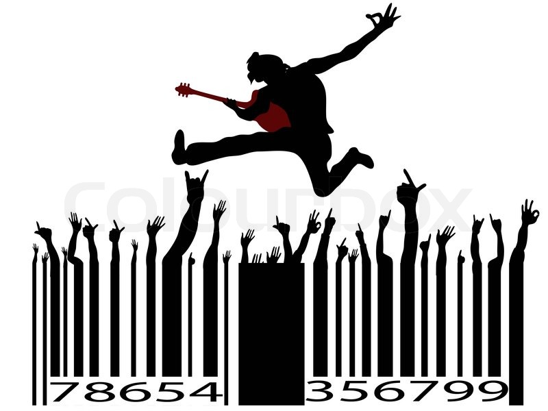 800x600 Rock Music Bar Code Stock Vector Colourbox