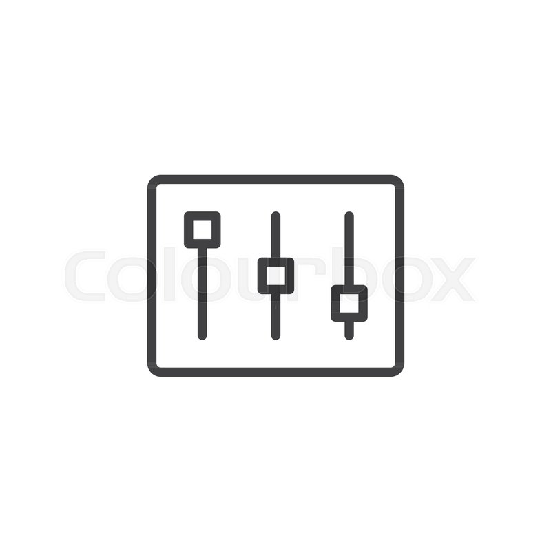 800x800 Settings Bar Line Icon, Outline Vector Sign, Linear Style