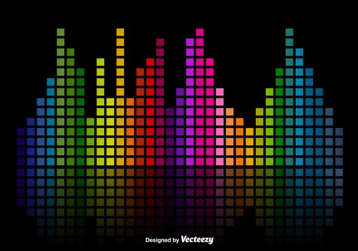 700x490 Colorful Music Sound Bars Equalizer Vector Background
