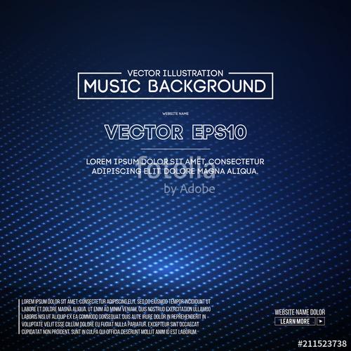 500x500 Music Abstract Background Blue. Equalizer For Music, Showing Sound