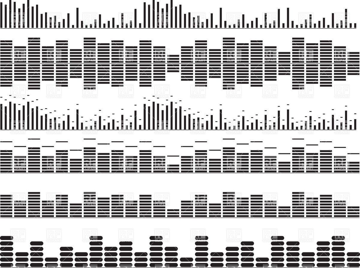 1200x893 Set Of Black Music Equalizers Vector Image Vector Artwork Of