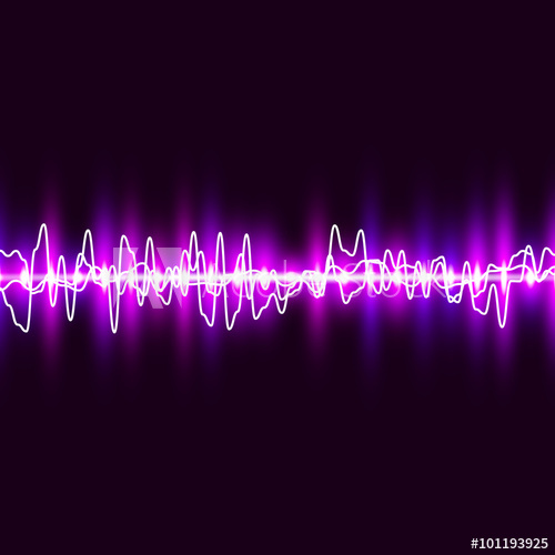 500x500 Sound Wave. Pulse Wave Background. Music Equalizer. Vector