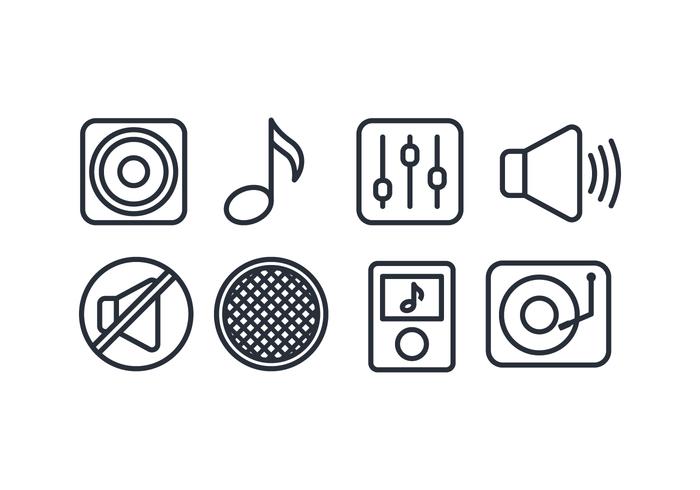 700x490 Music Icon Vector Set